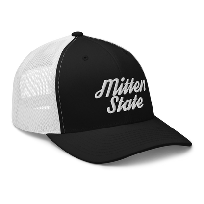 Michigan 'Mitten State' Trucker Hat (Script Font)