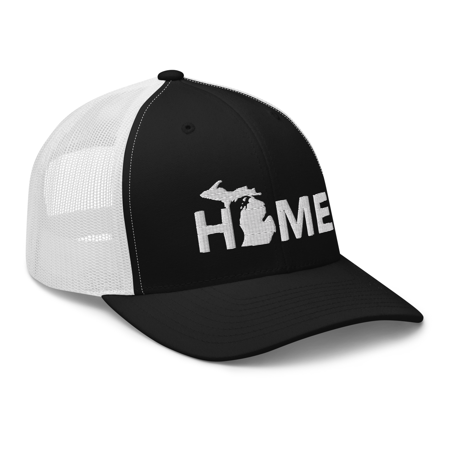 Michigan 'Home' Trucker Hat (Geometric Sans Font)