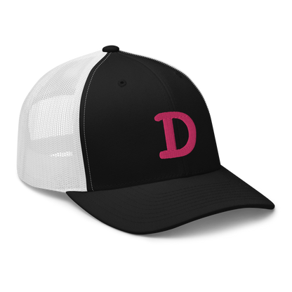 Detroit 'Old French D' Trucker Hat | Pink Embroidery