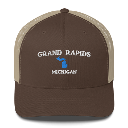 'Grand Rapids Michigan' Trucker Hat (w/ Michigan Outline)