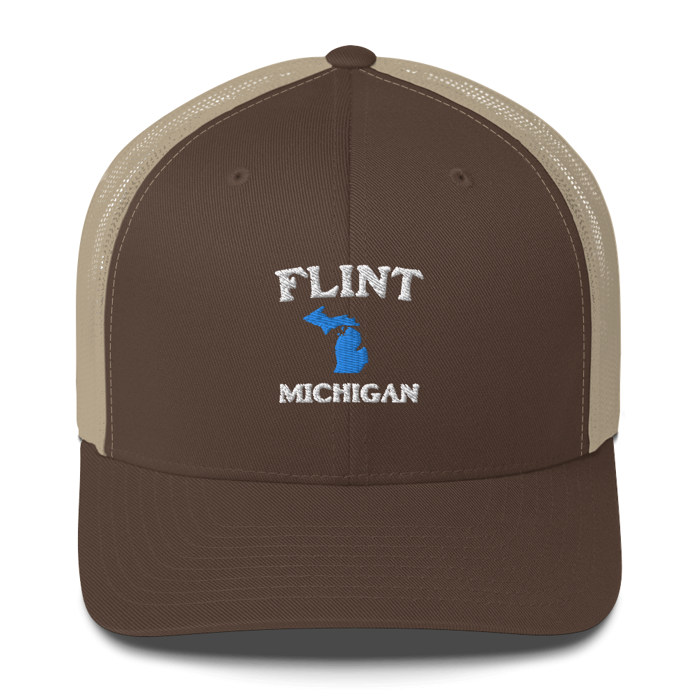 'Flint Michigan' Trucker Hat (w/ Michigan Outline)