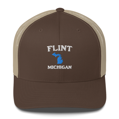 'Flint Michigan' Trucker Hat (w/ Michigan Outline)