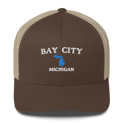 'Bay City Michigan' Trucker Hat (w/ Michigan Outline)