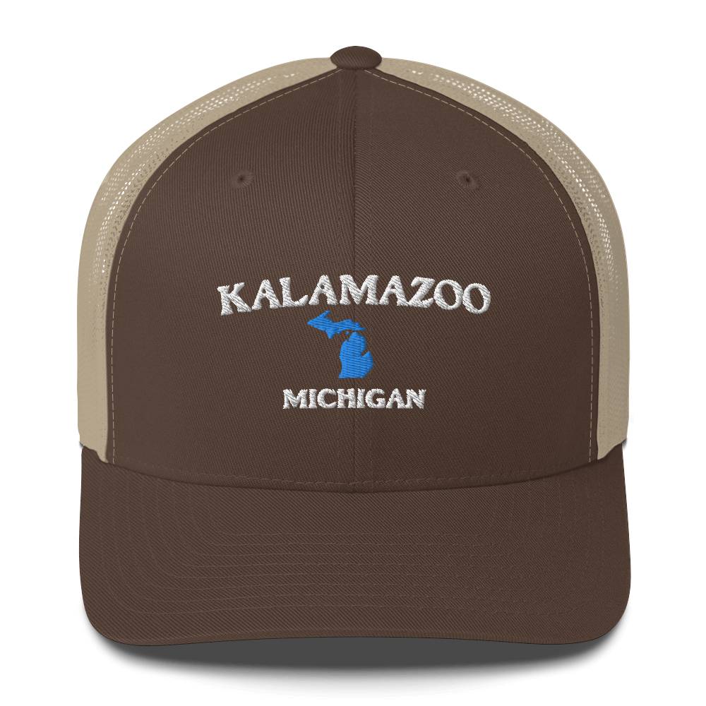 'Kalamazoo Michigan' Trucker Hat (w/ Michigan Outline)