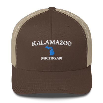 'Kalamazoo Michigan' Trucker Hat (w/ Michigan Outline)