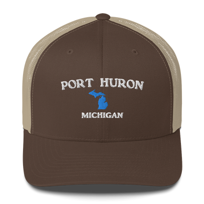 'Port Huron Michigan' Trucker Hat (w/ Michigan Outline)