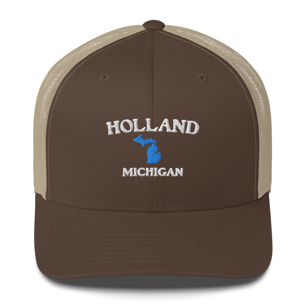 'Holland Michigan' Trucker Hat (w/ Michigan Outline)