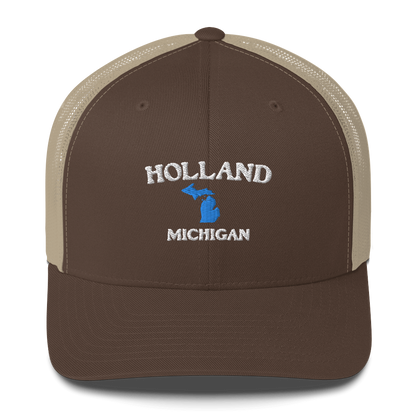 'Holland Michigan' Trucker Hat (w/ Michigan Outline)