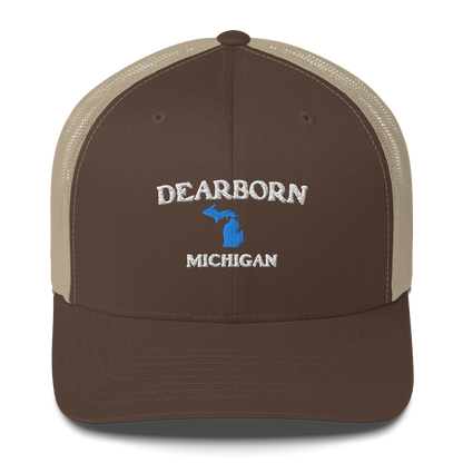 'Dearborn Michigan' Trucker Hat (w/ Michigan Outline)