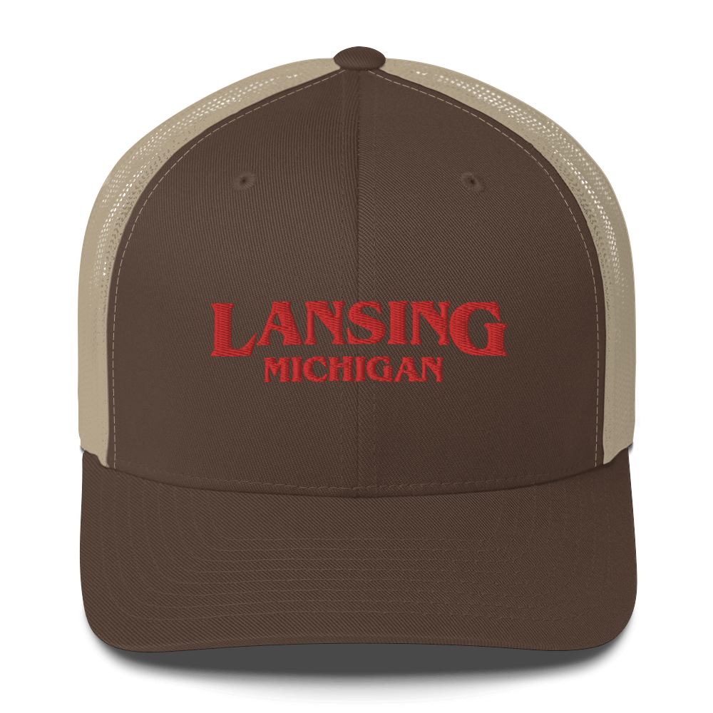 'Lansing Michigan' Trucker Hat (1980s Drama Parody)