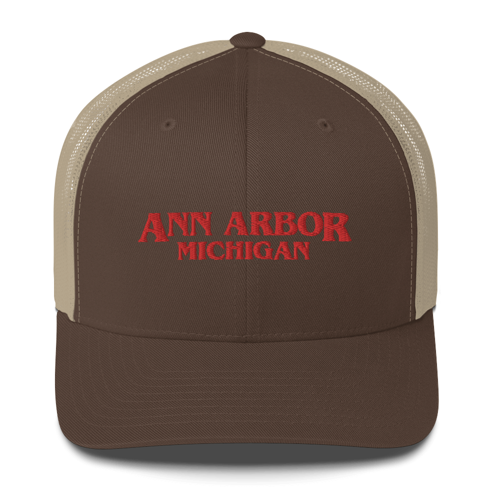 'Ann Arbor Michigan' Trucker Hat (1980s Drama Parody)