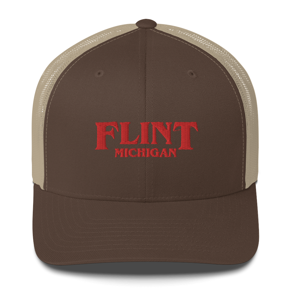 'Flint Michigan' Trucker Hat (1980s Drama Parody)