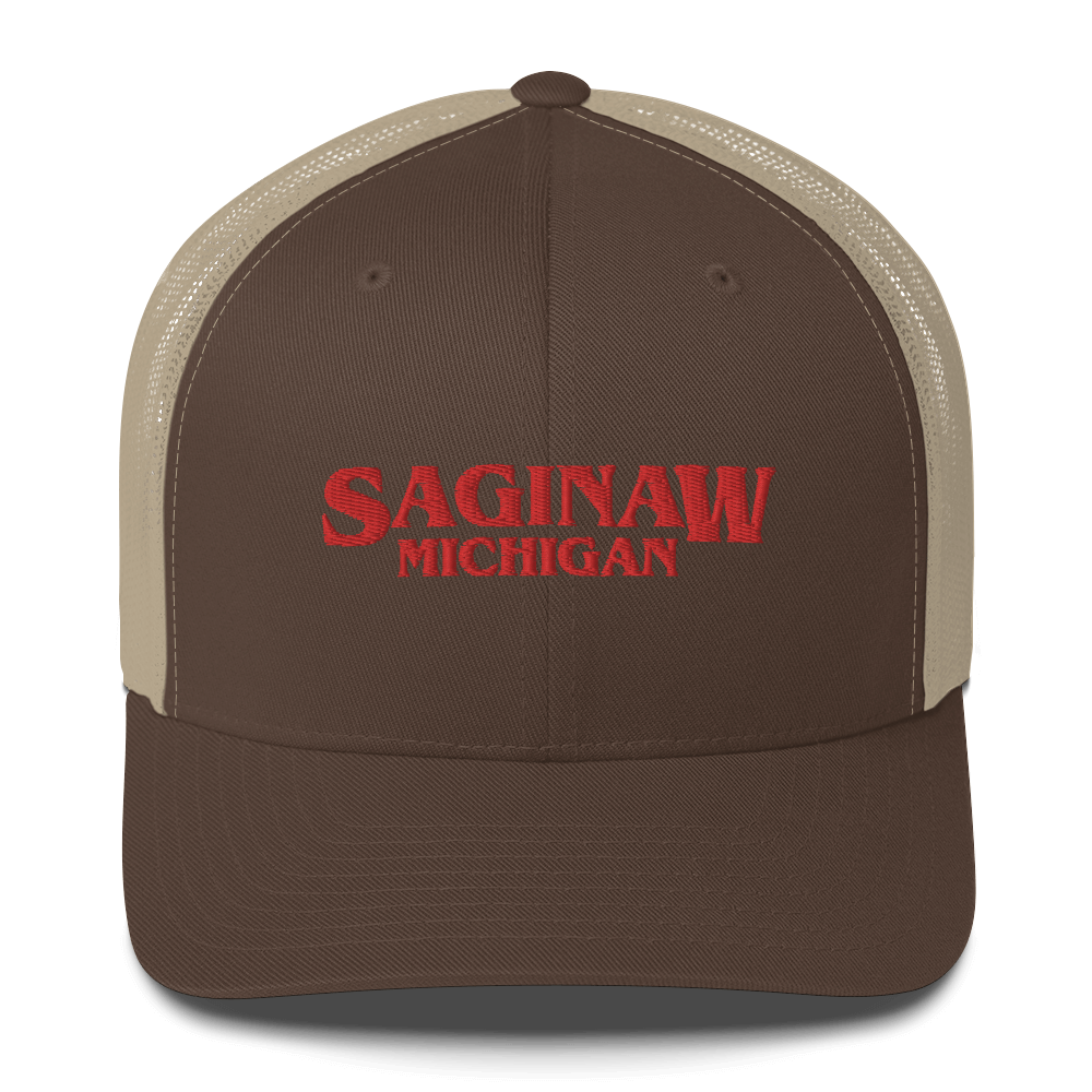 'Saginaw Michigan' Trucker Hat (1980s Drama Parody)