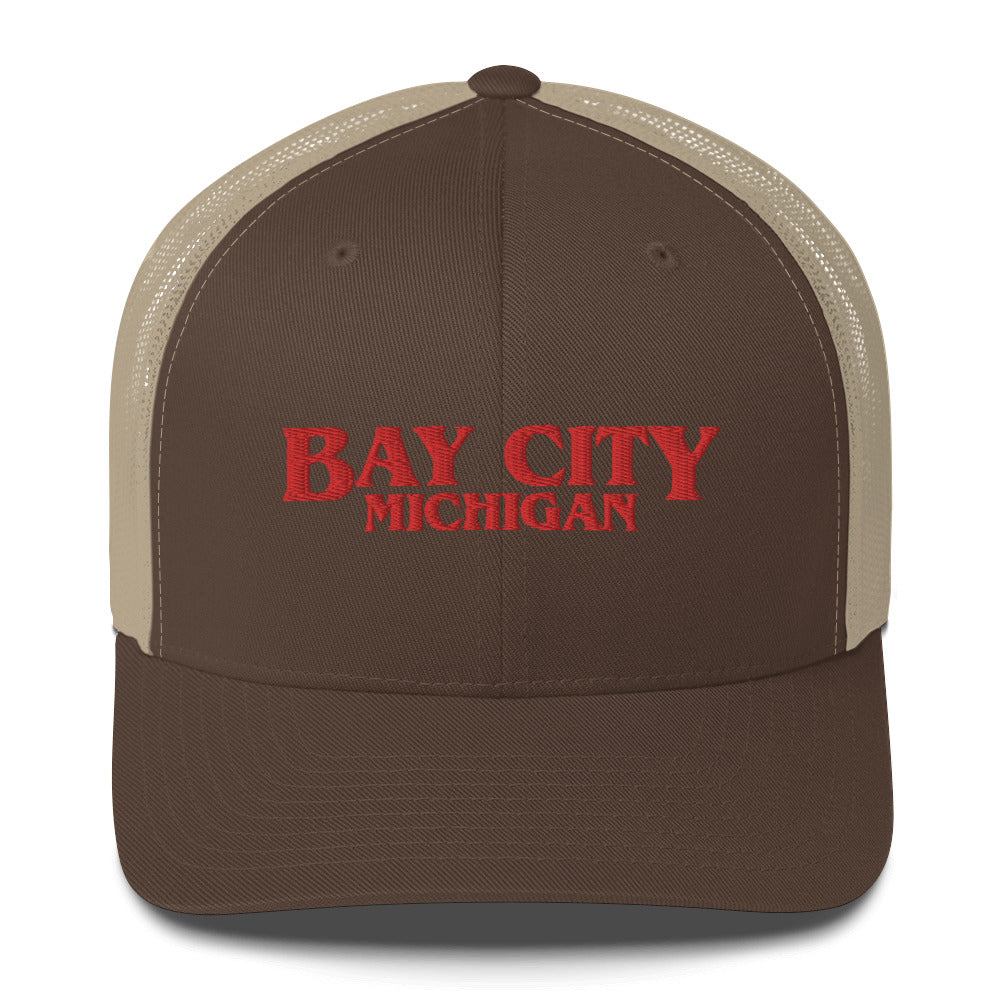 'Bay City Michigan' Trucker Hat (1980s Drama Parody)