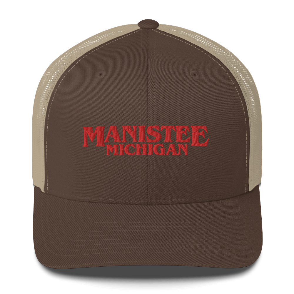 'Manistee Michigan' Trucker Hat (1980s Drama Parody)