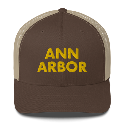 'Ann Arbor' Trucker Hat | Gold Embroidery