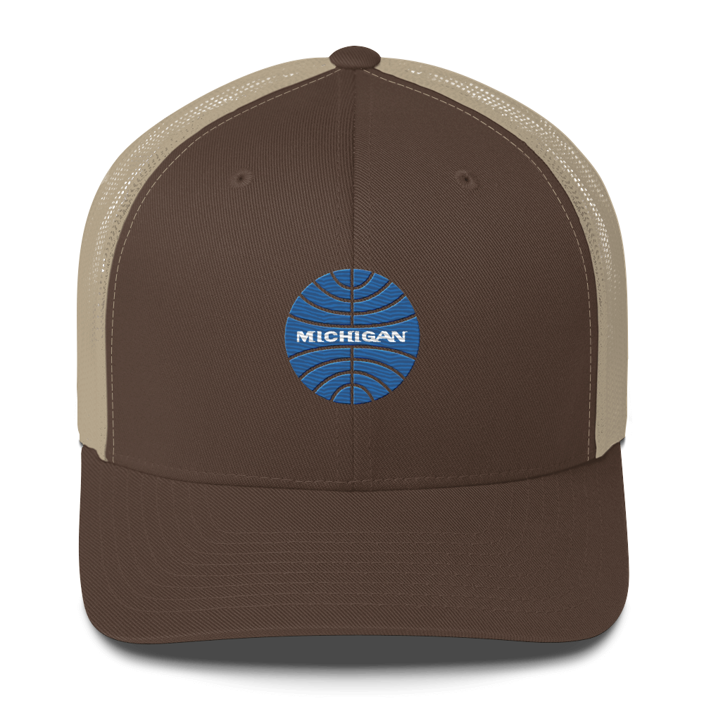 'Michigan' Trucker Hat (Retro Airline Parody)