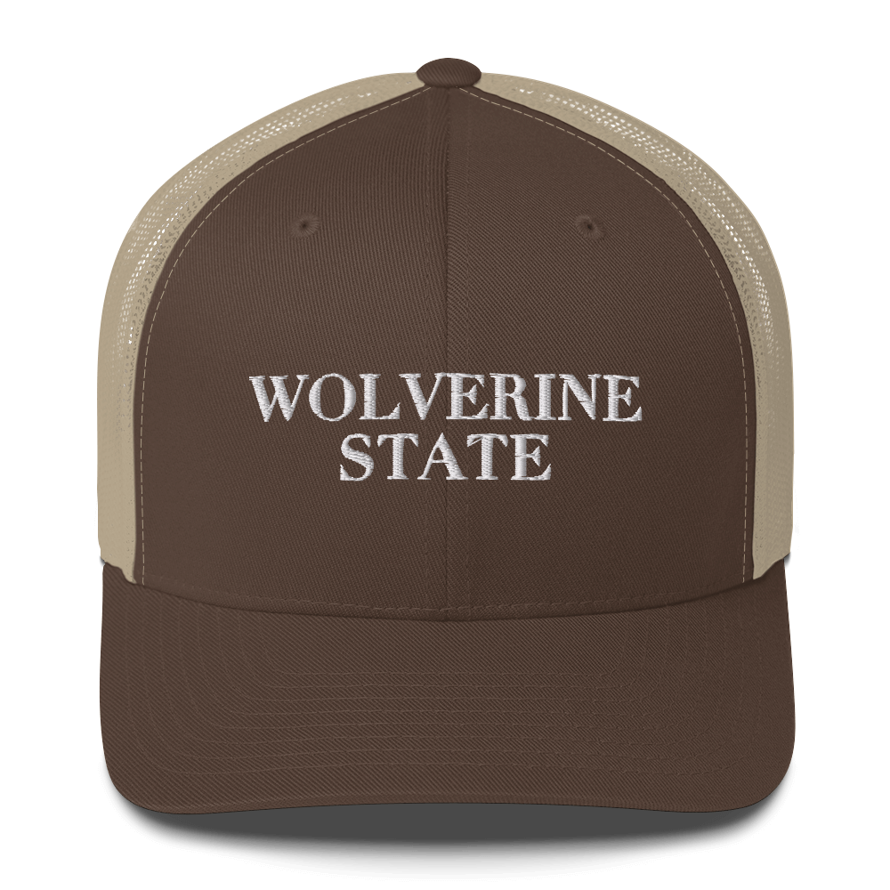 Michigan 'Wolverine State' Trucker Hat (Didone Font)