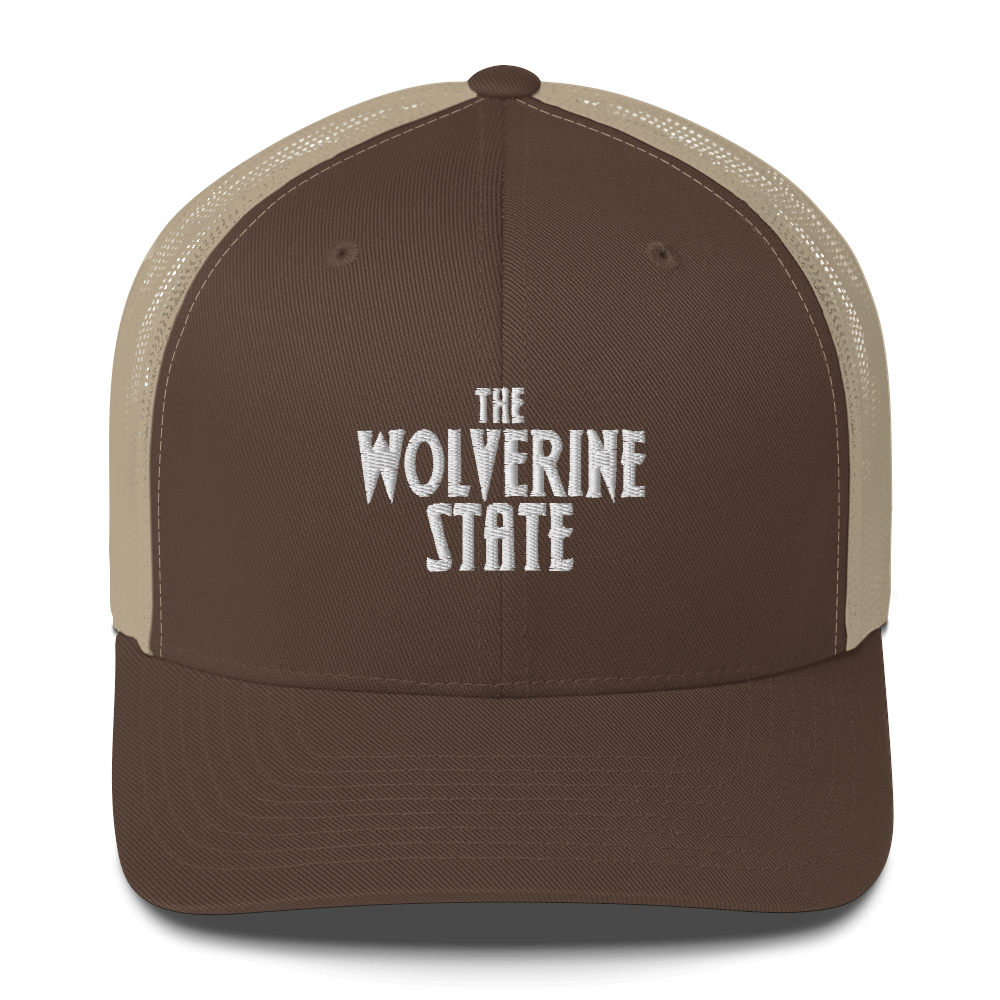 Michigan 'The Wolverine State' Trucker Hat (Vicious Mustelid Font)