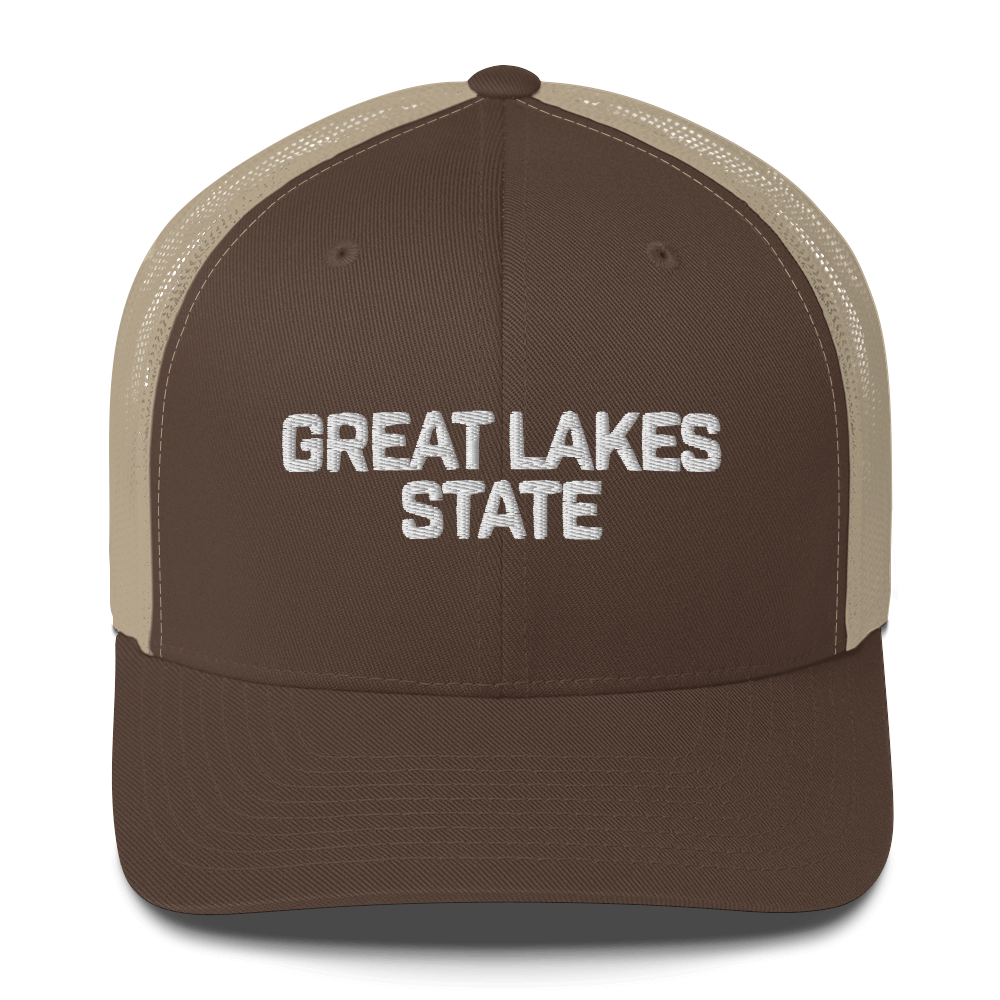 Michigan 'Great Lakes State' Trucker Hat (Maritime Font)