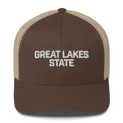 Michigan 'Great Lakes State' Trucker Hat (Maritime Font)