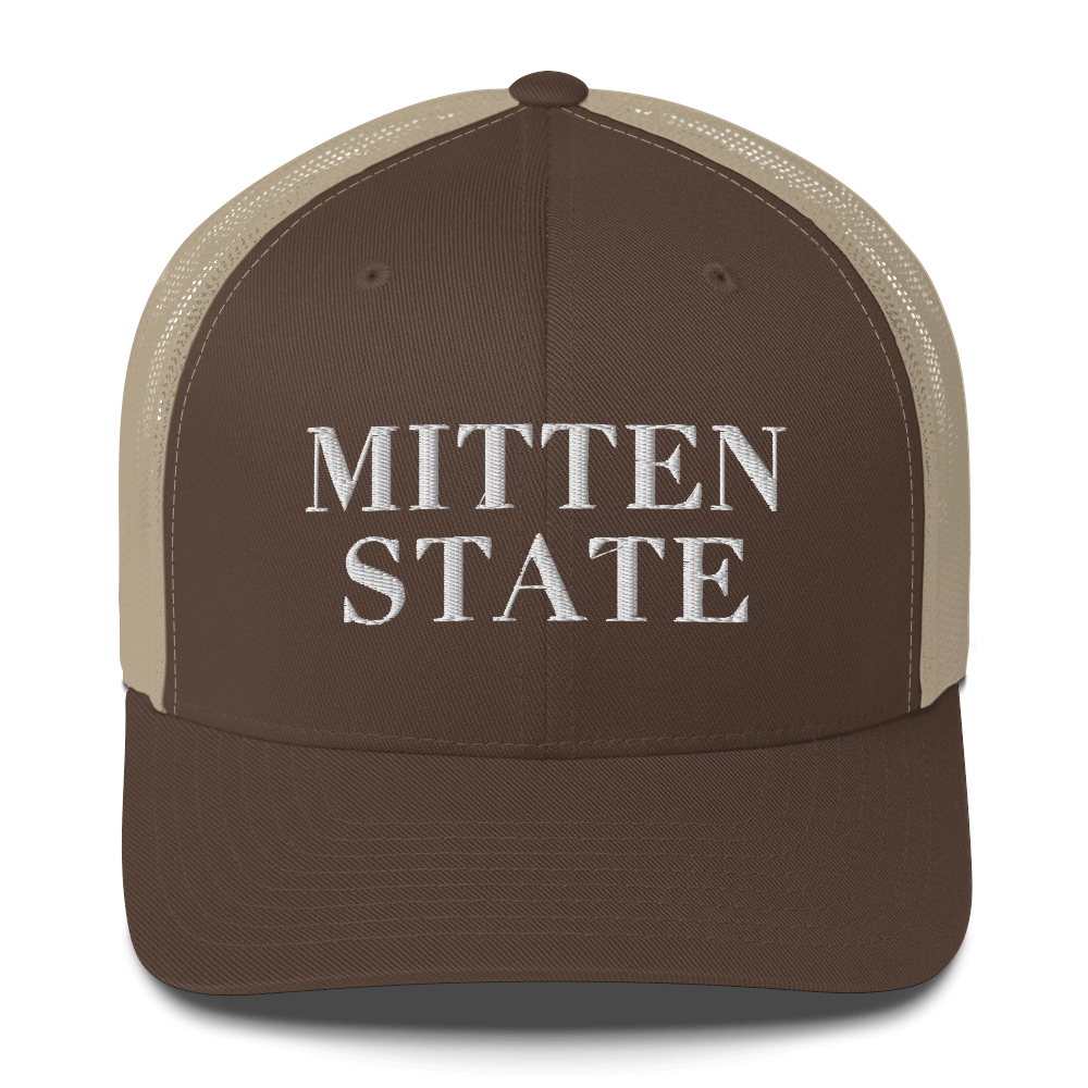 Michigan 'Mitten State' Trucker Hat (Didone Font)