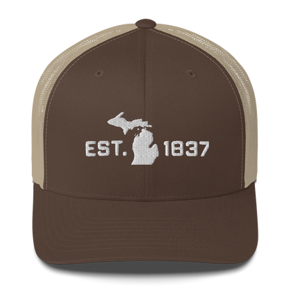 Michigan 'EST 1837' Trucker Hat (Athletic Font)