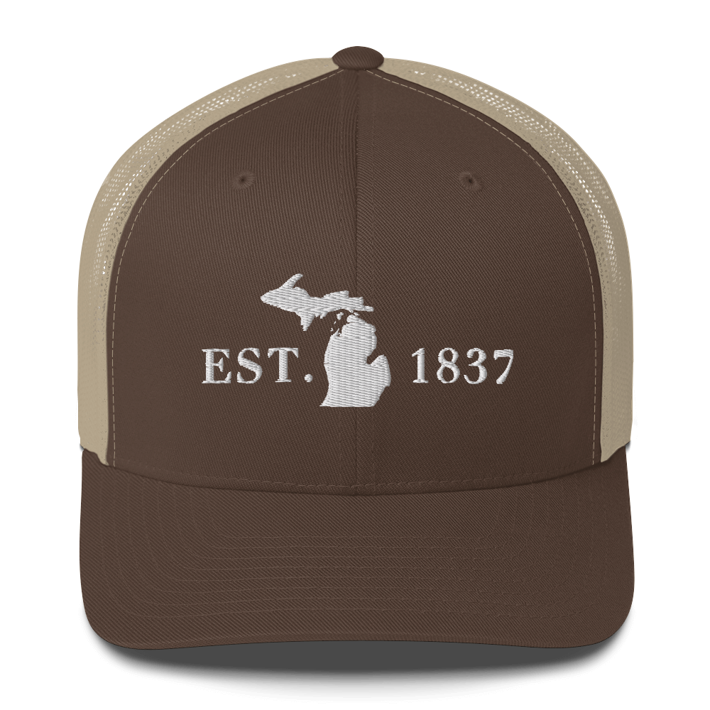 Michigan 'EST 1837' Trucker Hat (Didone Font)