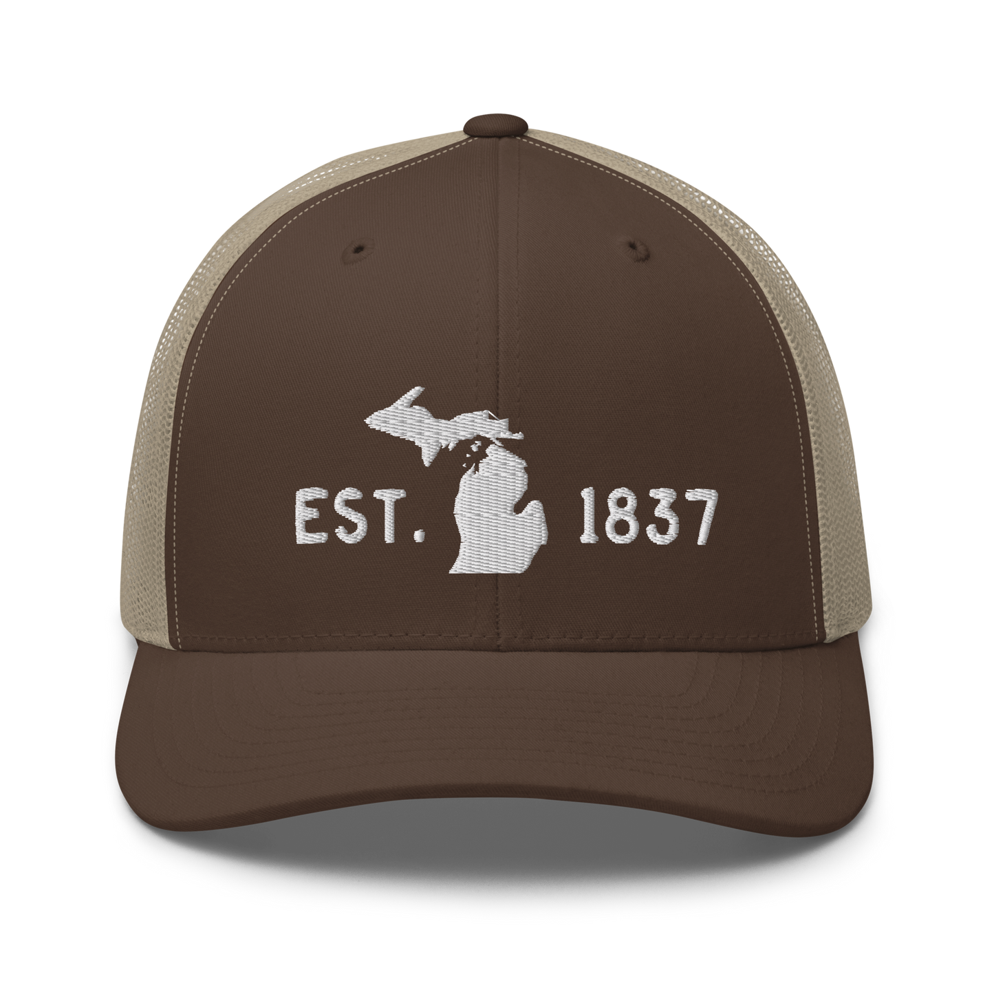 Michigan 'EST 1837' Trucker Hat (Licence Plate Font)