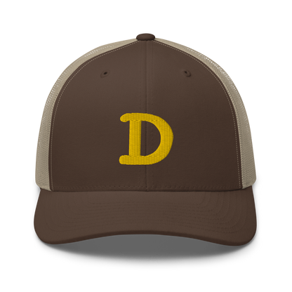 Detroit 'Old French D' Trucker Hat | Gold Embroidery