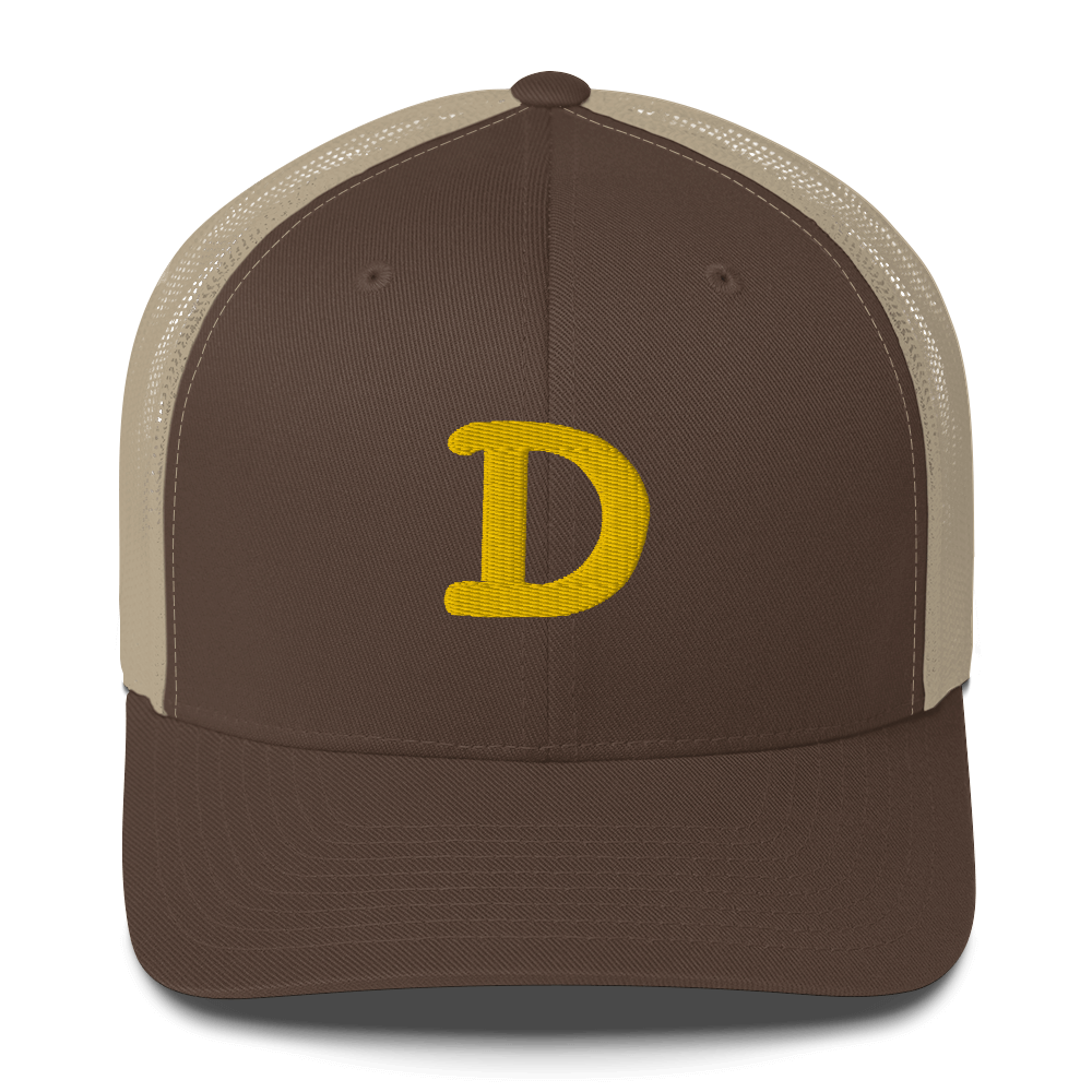 Detroit 'Old French D' Trucker Hat | Gold Embroidery