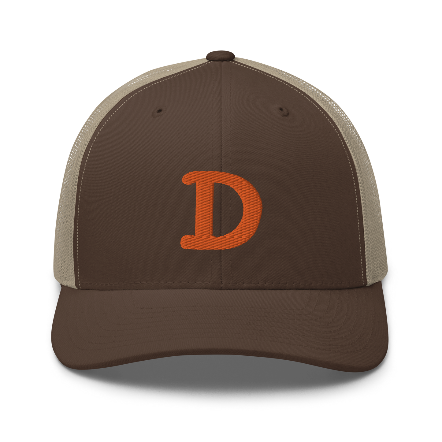 Detroit 'Old French D' Trucker Hat | Orange Embroidery