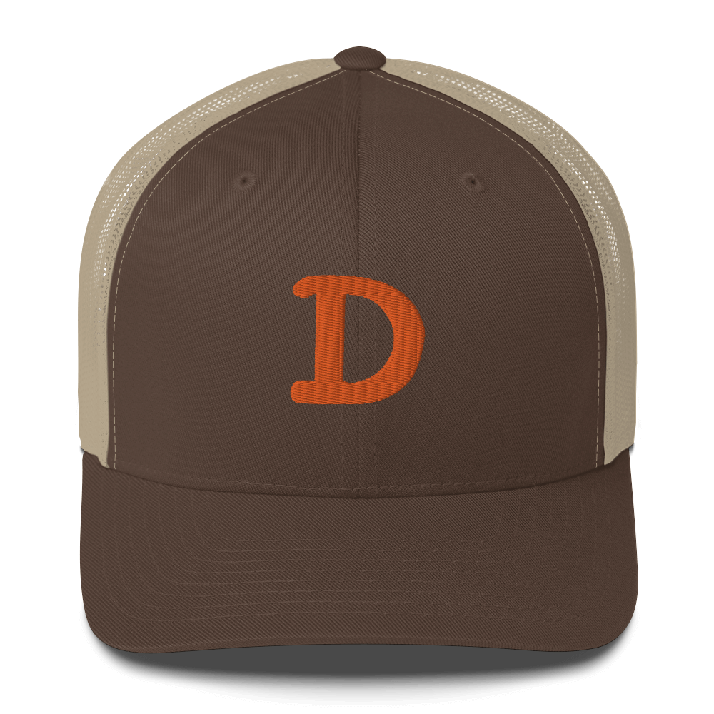 Detroit 'Old French D' Trucker Hat | Orange Embroidery