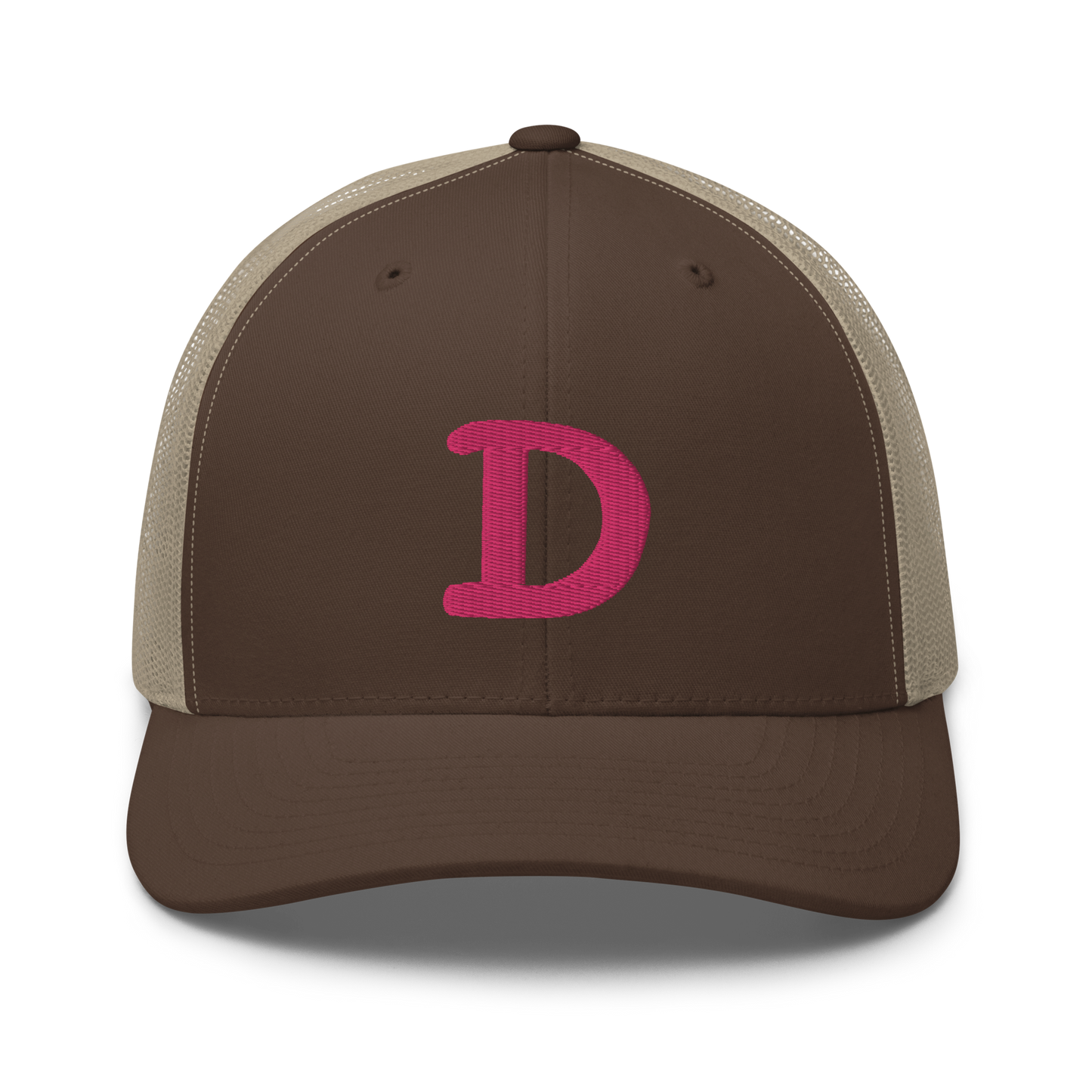 Detroit 'Old French D' Trucker Hat | Pink Embroidery