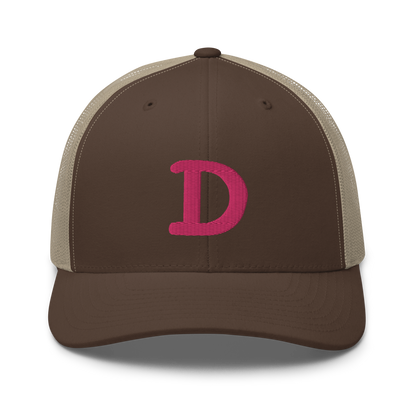 Detroit 'Old French D' Trucker Hat | Pink Embroidery