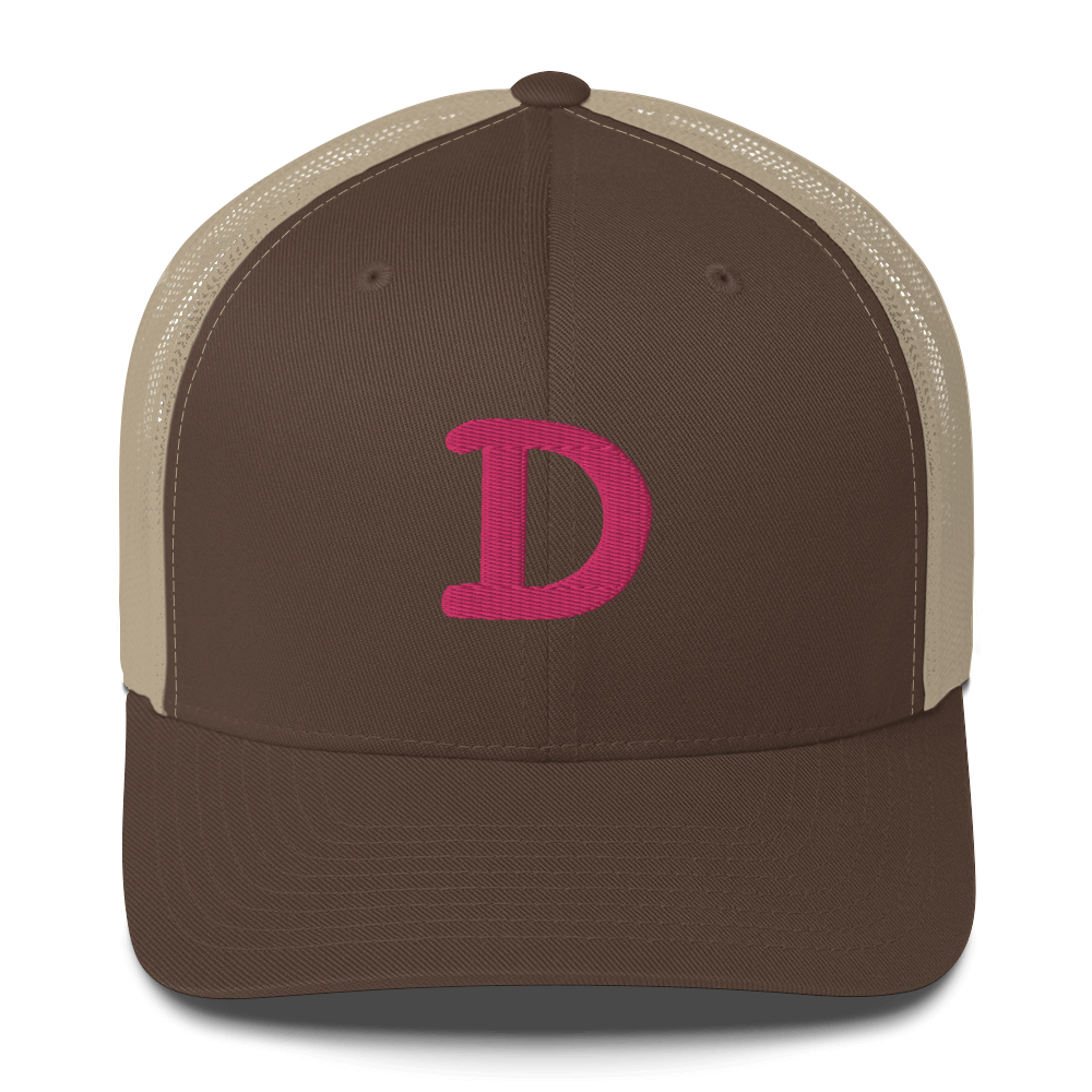 Detroit 'Old French D' Trucker Hat | Pink Embroidery