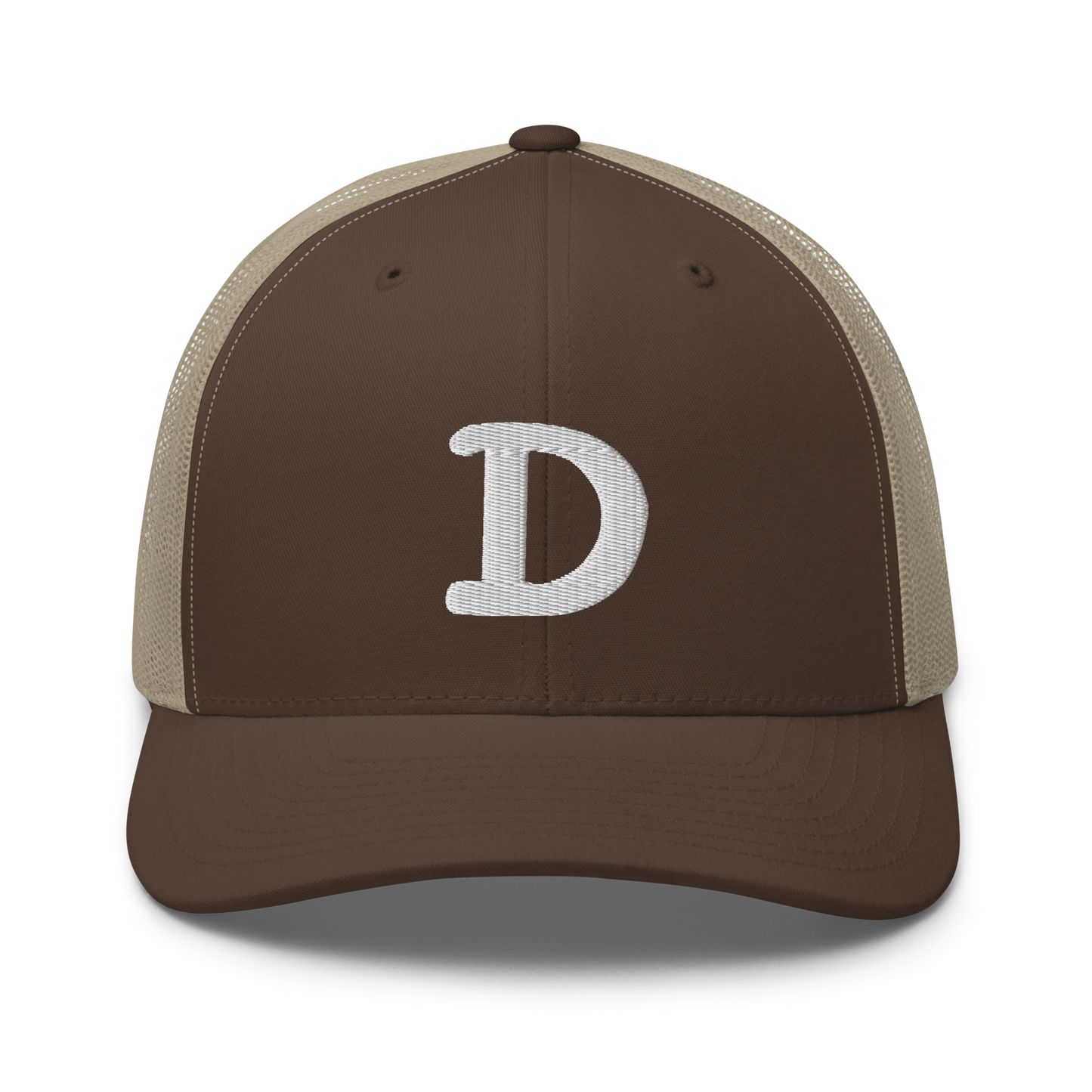 Detroit 'Old French D' Trucker Hat | White/Navy Embroidery