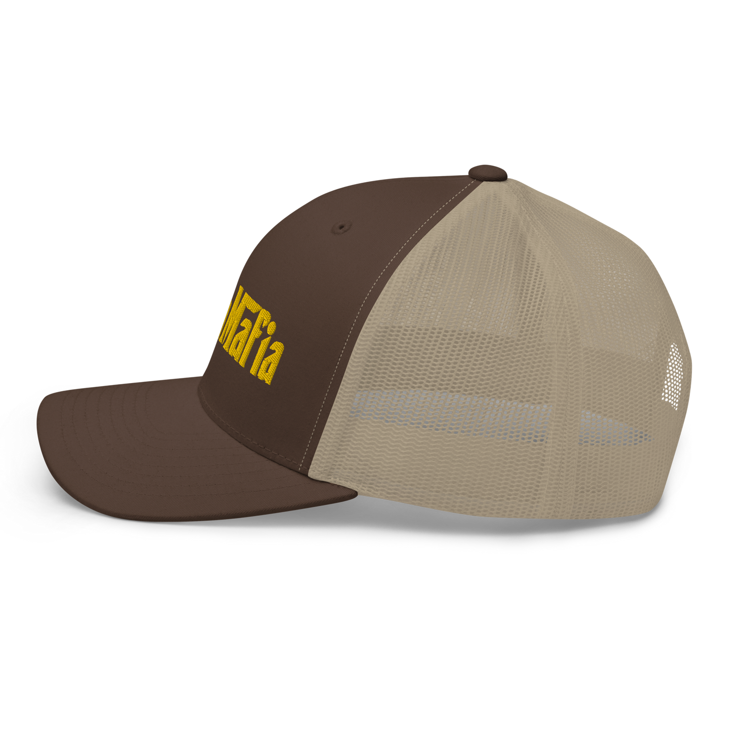 Michigan 'MittenMafia' Trucker Hat (Gangster Font) | Gold Embroidery