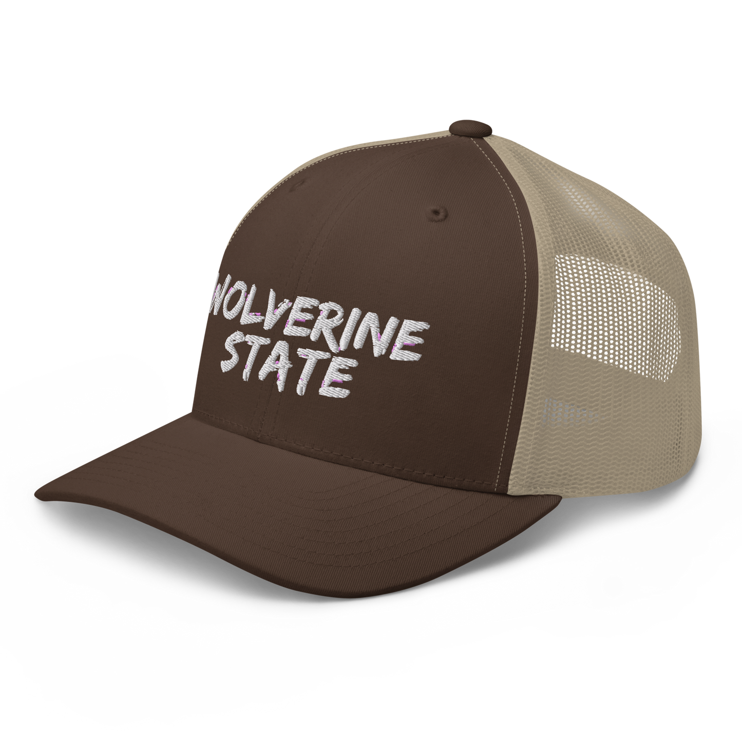 Michigan 'Wolverine State' Trucker Hat (Angry Brush Font)