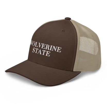 Michigan 'Wolverine State' Trucker Hat (Didone Font)