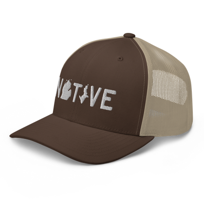 Michigan 'Native' Trucker Hat (Licence Plate Font)