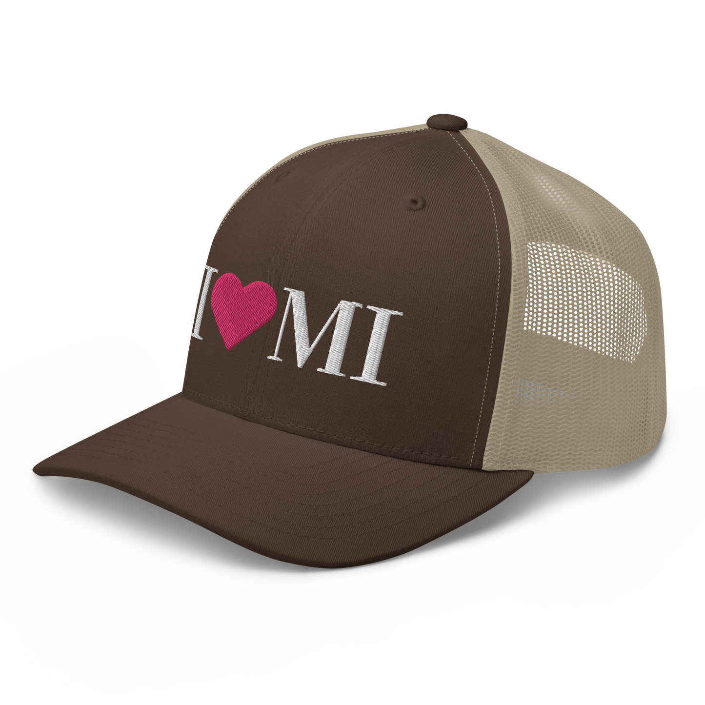 Michigan 'I ❤️ MI' Trucker Hat (Didone Font)