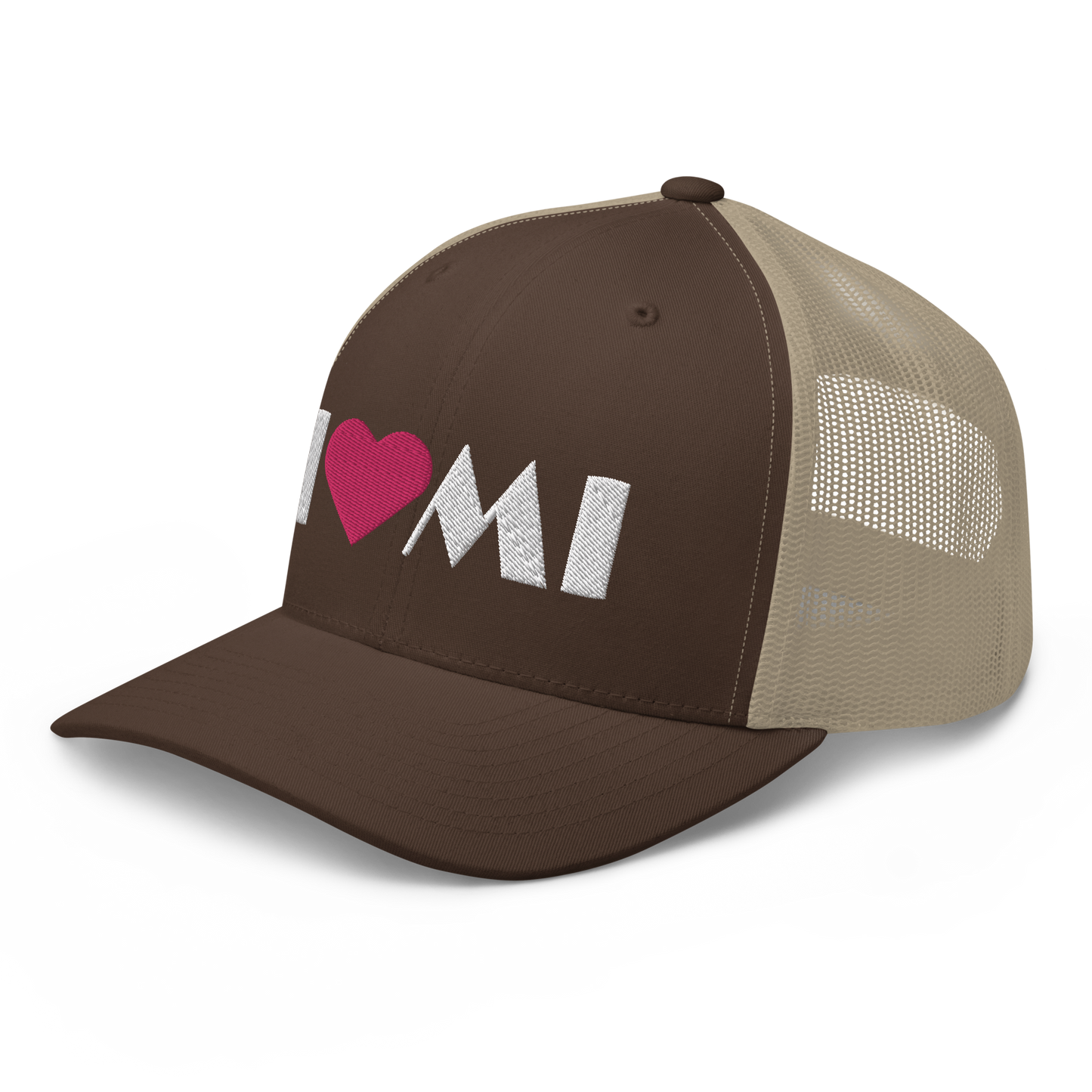 Michigan 'I ❤️ MI' Trucker Hat (Art Deco Font)