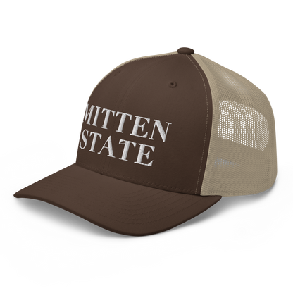 Michigan 'Mitten State' Trucker Hat (Didone Font)