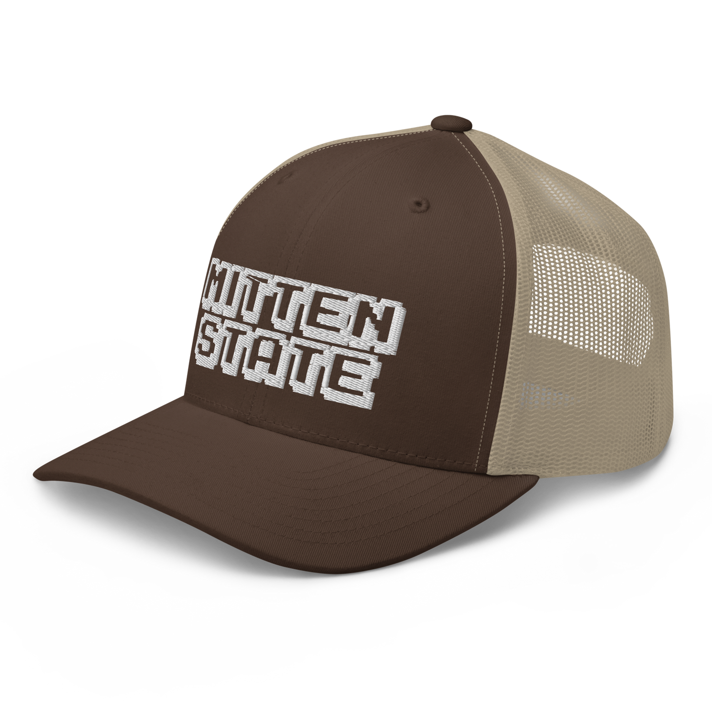 Michigan 'Mitten State' Trucker Hat (Arcade Font)