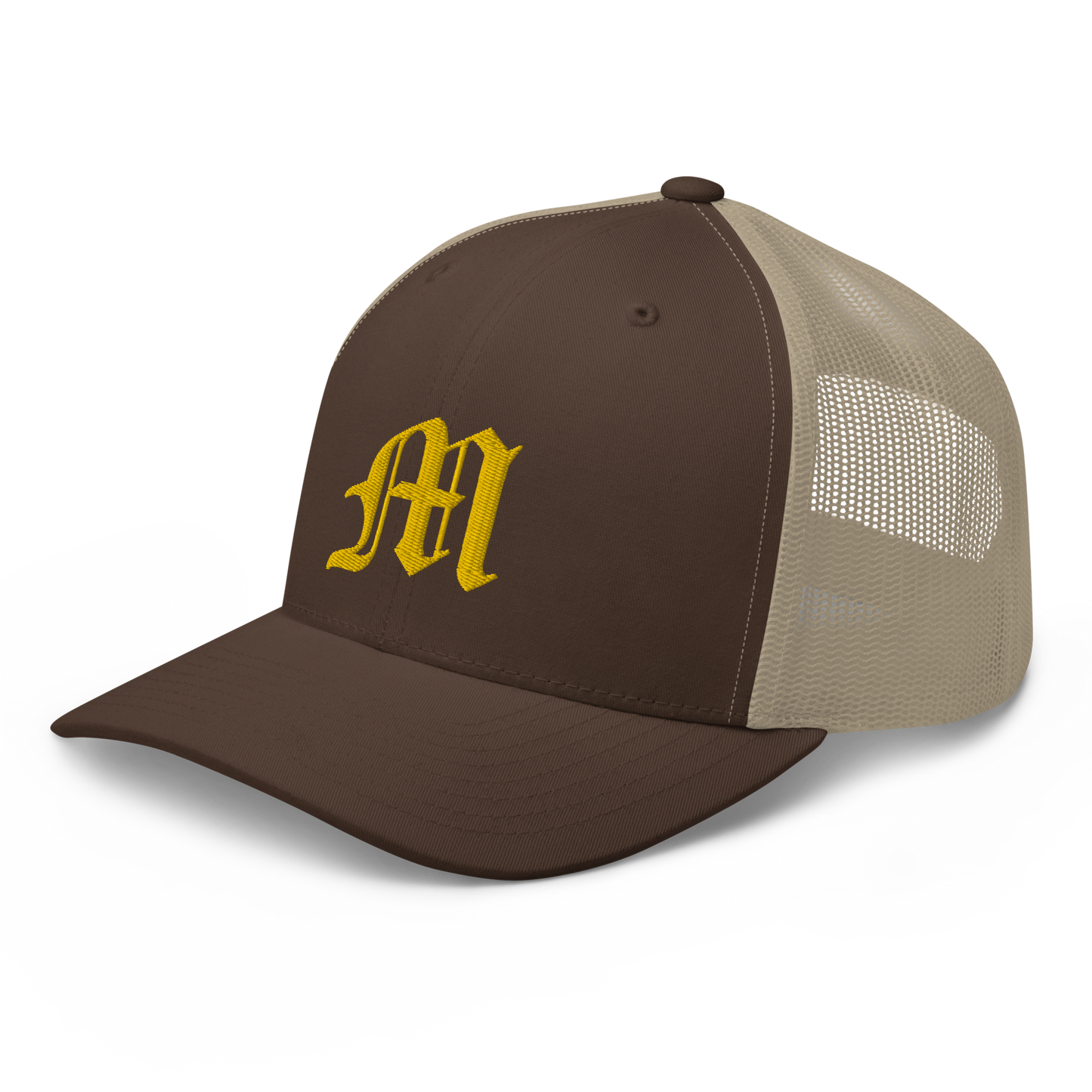 Michigan 'Old English M' Trucker Hat | Gold Embroidery