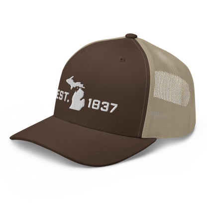 Michigan 'EST 1837' Trucker Hat (Athletic Font)