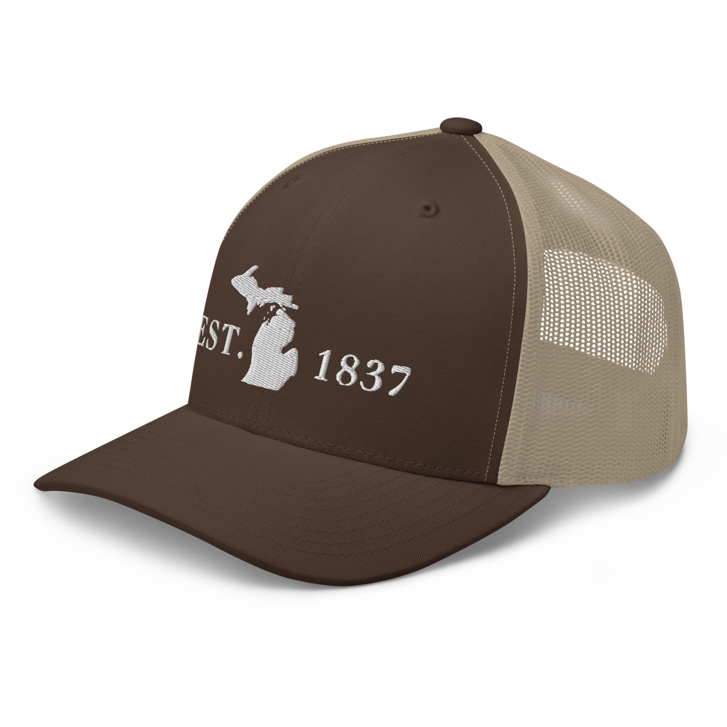 Michigan 'EST 1837' Trucker Hat (Didone Font)