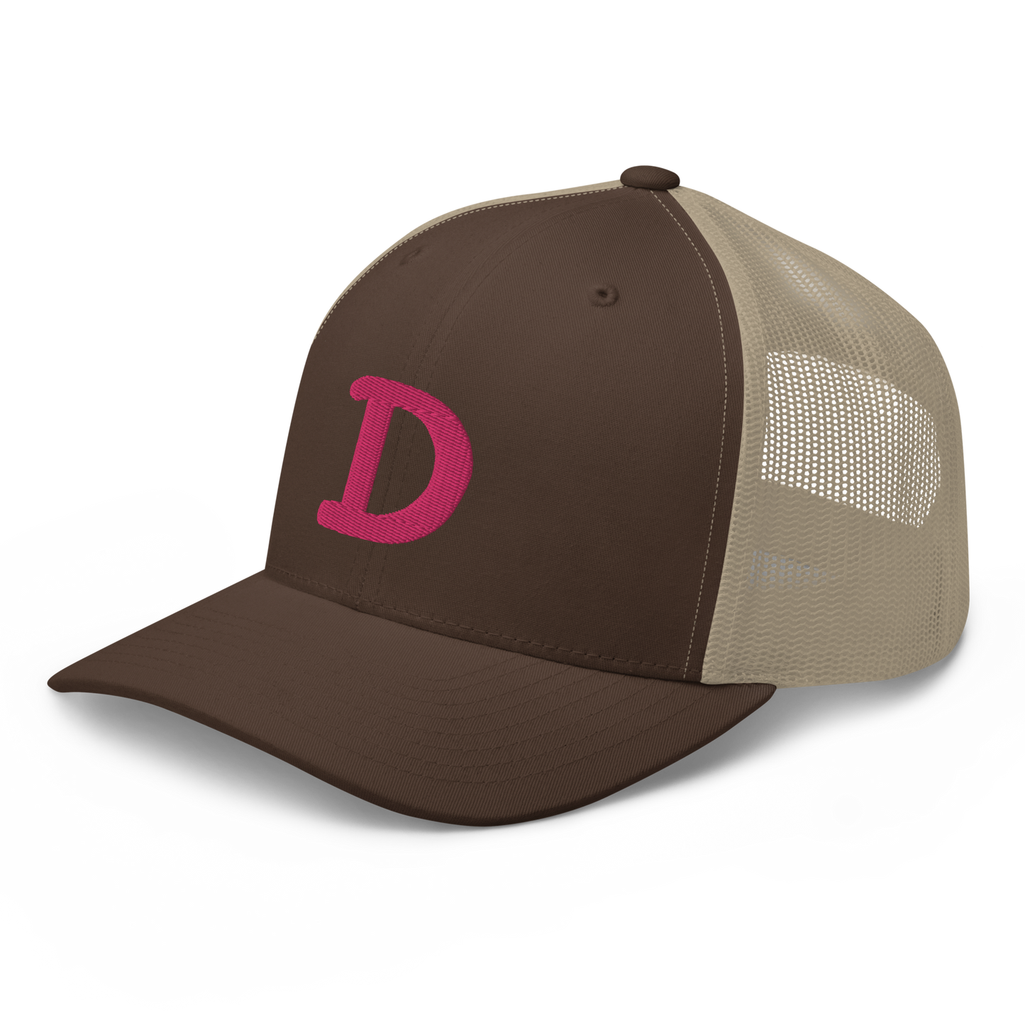 Detroit 'Old French D' Trucker Hat | Pink Embroidery