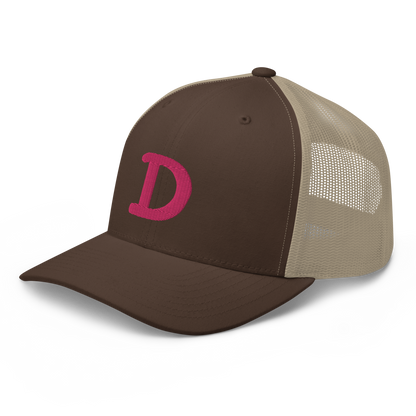 Detroit 'Old French D' Trucker Hat | Pink Embroidery